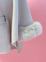 【PRE ORDER】Wool 100％ Anna Cape Coat - MAISON MARBLE
