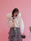 【PRE ORDER】Wool 100％ Fur Short Jumper - MAISON MARBLE