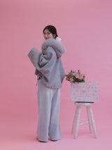 【PRE ORDER】Wool 100％ Fur Short Jumper - MAISON MARBLE