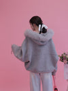 【PRE ORDER】Wool 100％ Fur Short Jumper - MAISON MARBLE