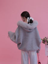 【PRE ORDER】Wool 100％ Fur Short Jumper - MAISON MARBLE