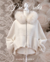 【PRE ORDER】Wool 100％ Fur Short Jumper - MAISON MARBLE