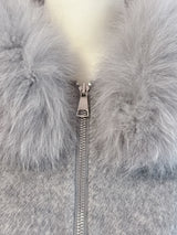 【PRE ORDER】Wool 100％ Fur Short Jumper - MAISON MARBLE