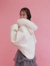 【PRE ORDER】Wool 100％ Fur Short Jumper - MAISON MARBLE