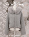 【PRE ORDER】Wool 100％ Fur Short Jumper - MAISON MARBLE