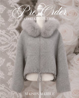 【PRE ORDER】Wool 100％ Fur Short Jumper - MAISON MARBLE