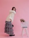 【PRE ORDER】Wool 100％ Fur Short Jumper - MAISON MARBLE