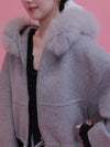 【PRE ORDER】Wool 100％ Fur Short Jumper - MAISON MARBLE