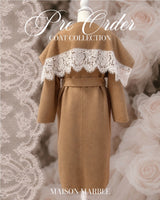 【PRE ORDER】Wool 100％ Lacy Long Coat - MAISON MARBLE