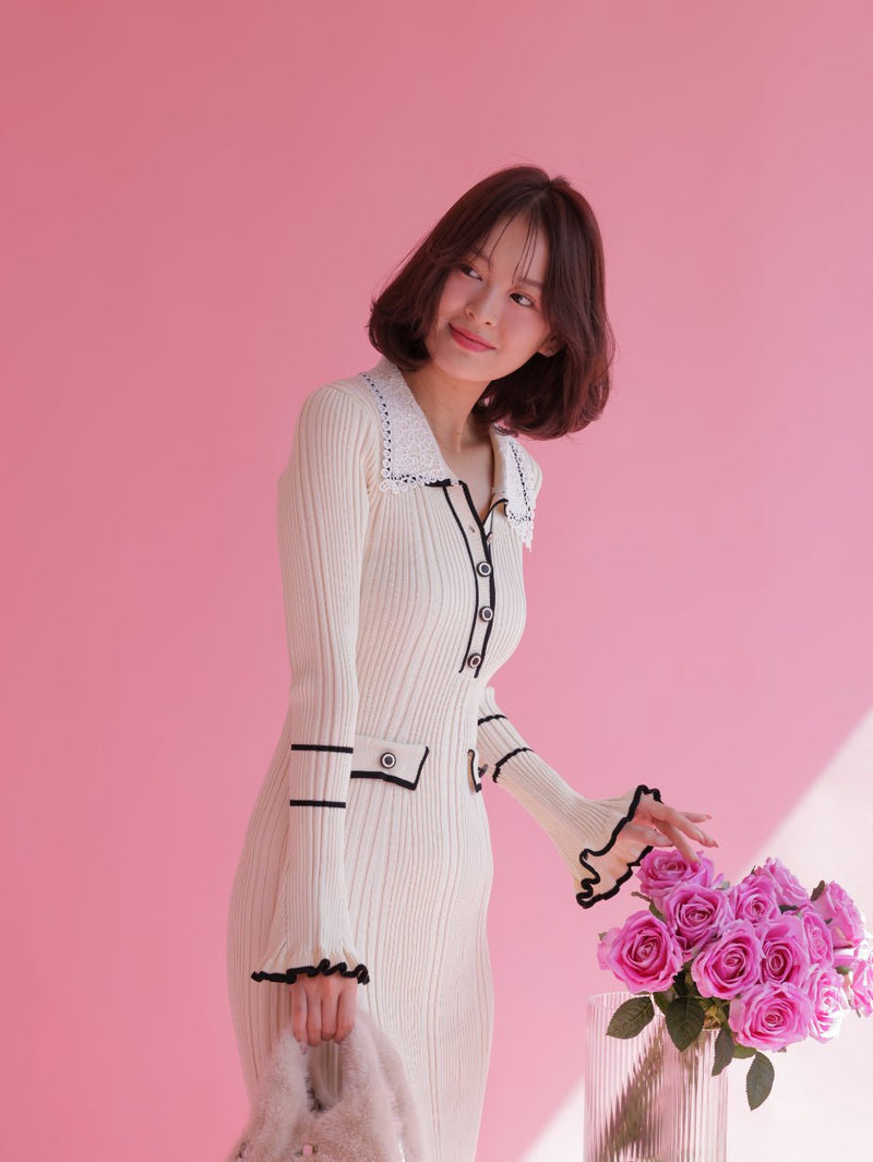 Rib Knit Dress - MAISON MARBLE