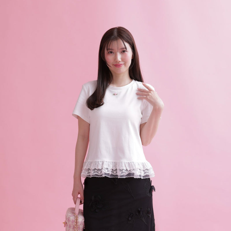 Rose Lace Tee - MAISON MARBLE