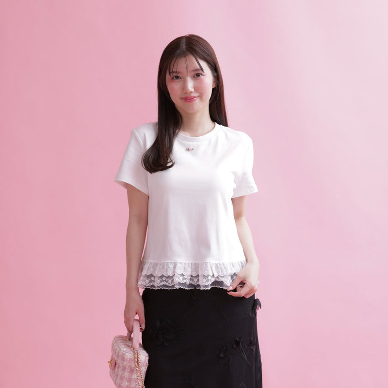 Rose Lace Tee - MAISON MARBLE