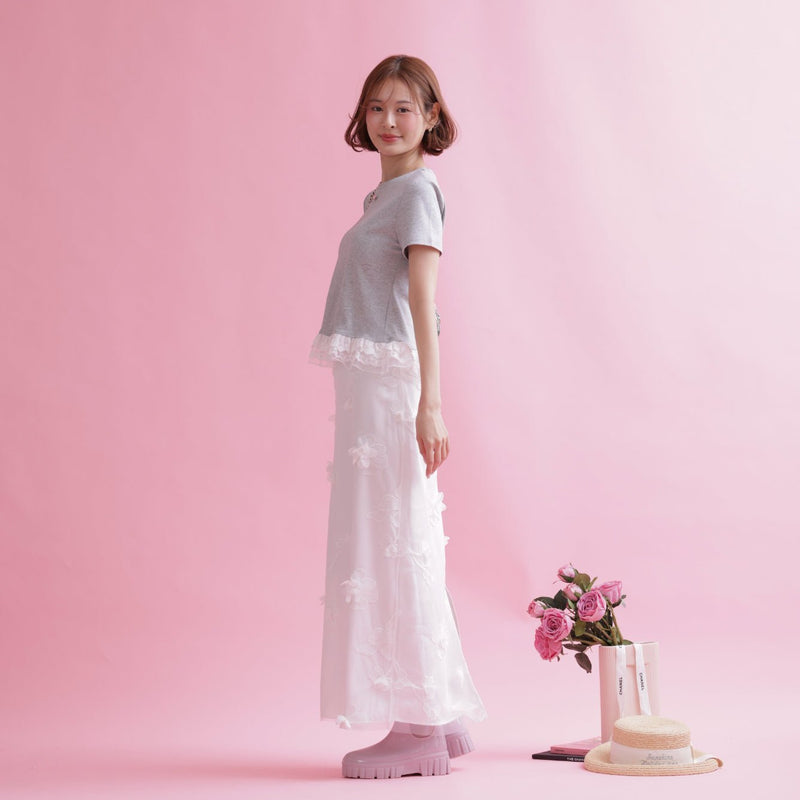 Rose Lace Tee - MAISON MARBLE
