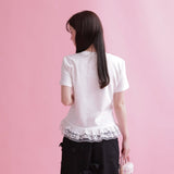 Rose Lace Tee - MAISON MARBLE