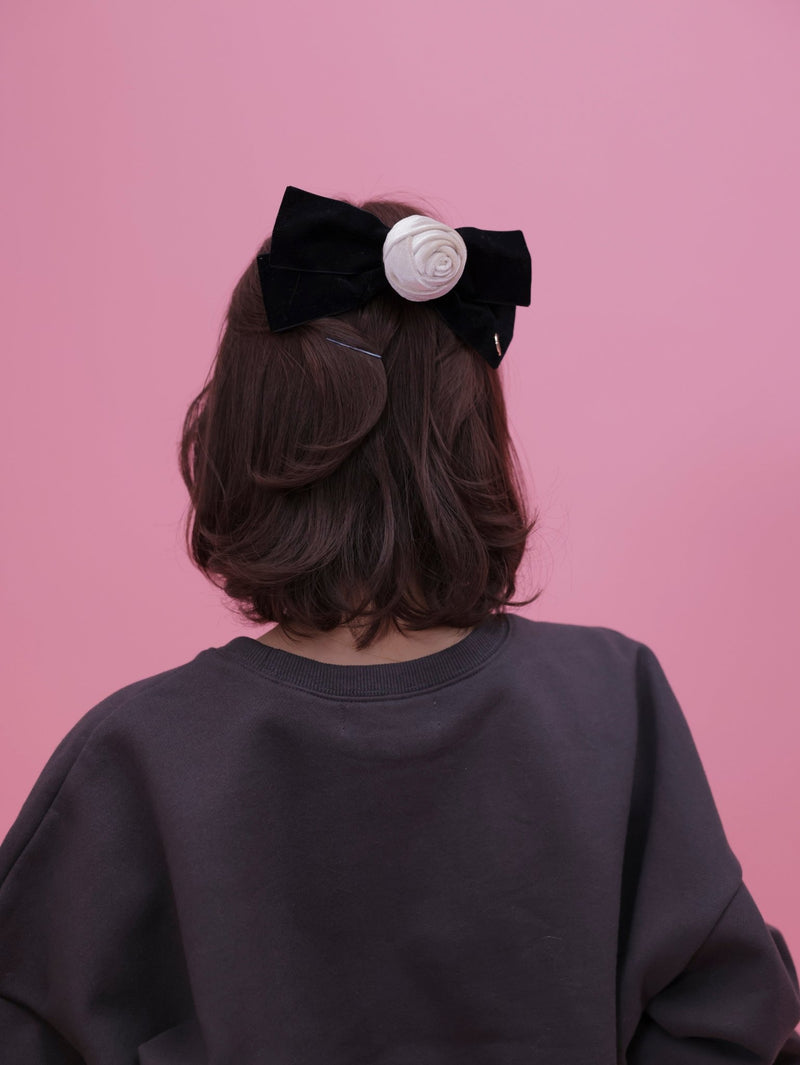 Rose Ribbon Barette - MAISON MARBLE