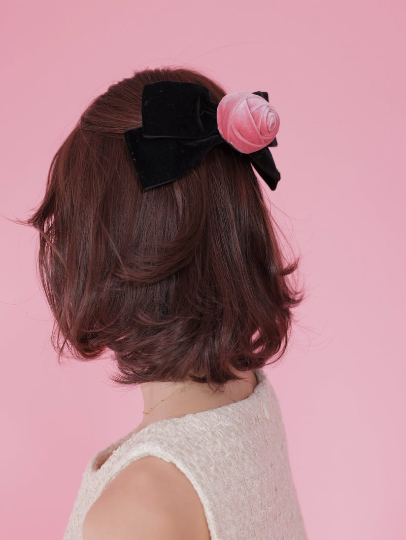 Rose Ribbon Barette - MAISON MARBLE