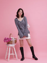 Rosy Flare Knit - MAISON MARBLE