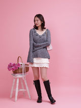 Rosy Flare Knit - MAISON MARBLE