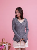 Rosy Flare Knit - MAISON MARBLE