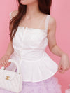 Rosy Lace Cami Tops - MAISON MARBLE