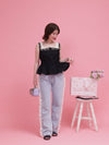 Rosy Lace Cami Tops - MAISON MARBLE