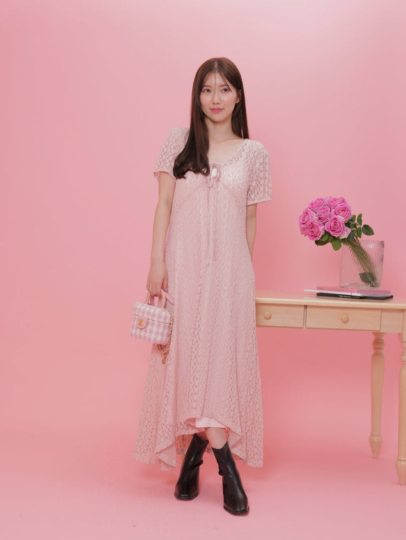 Rosy Lace Dress - MAISON MARBLE