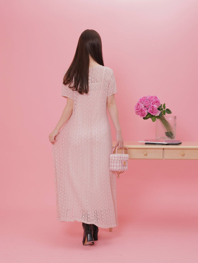 Rosy Lace Dress - MAISON MARBLE