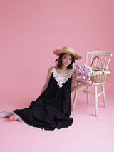 Rosy Noir Dress - MAISON MARBLE