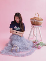 Rosy Print Tee - MAISON MARBLE