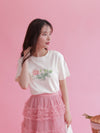 Rosy Print Tee - MAISON MARBLE