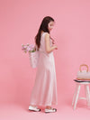 Rosy Satin Dress - MAISON MARBLE