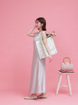 Rosy Satin Dress - MAISON MARBLE