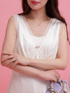 Rosy Satin Dress - MAISON MARBLE