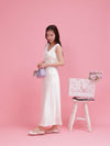 Rosy Satin Dress - MAISON MARBLE