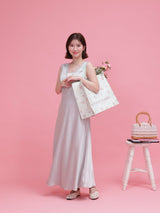 Rosy Satin Dress - MAISON MARBLE
