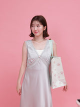 Rosy Satin Dress - MAISON MARBLE