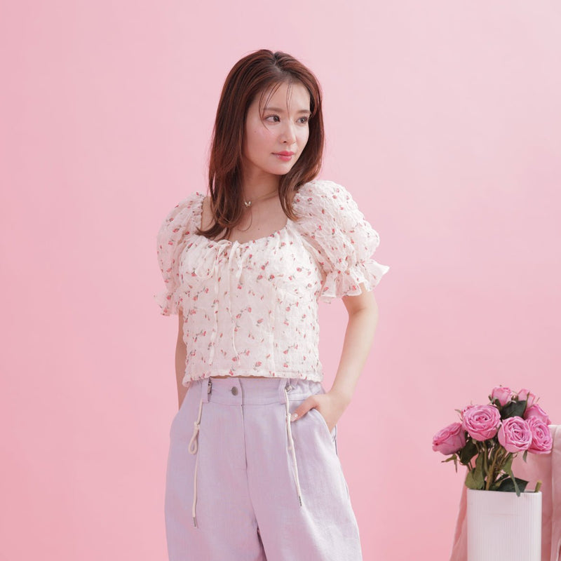 Rosy Sheer Blouse - MAISON MARBLE