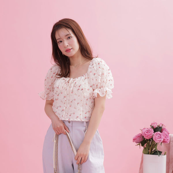 Rosy Sheer Blouse - MAISON MARBLE