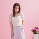 Rosy Sheer Blouse - MAISON MARBLE