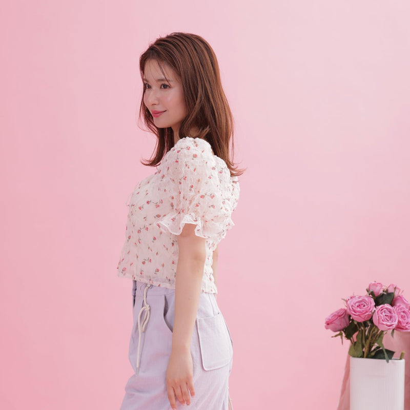 Rosy Sheer Blouse - MAISON MARBLE