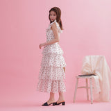 Rosy Tiered Dress - MAISON MARBLE