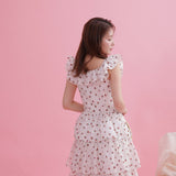 Rosy Tiered Dress - MAISON MARBLE