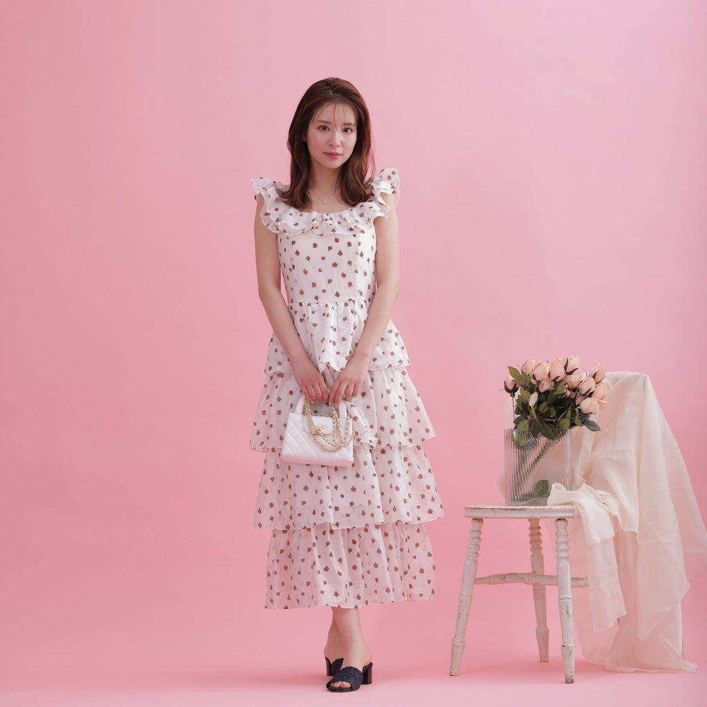 【人気SALEセール】♡maison marble rose dress♡ ロングワンピース/マキシワンピース
