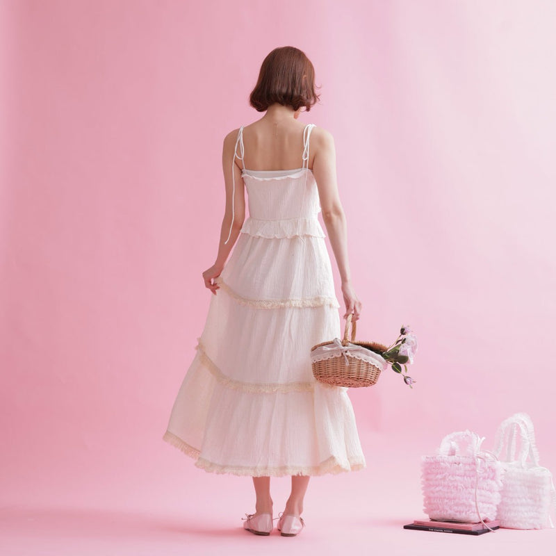 Rosy Tiered Dress - MAISON MARBLE