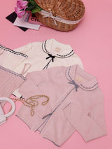 Round Collar Cardigan - MAISON MARBLE