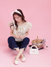 Ruffle Floral Tops - MAISON MARBLE