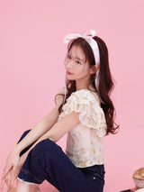 Ruffle Floral Tops - MAISON MARBLE
