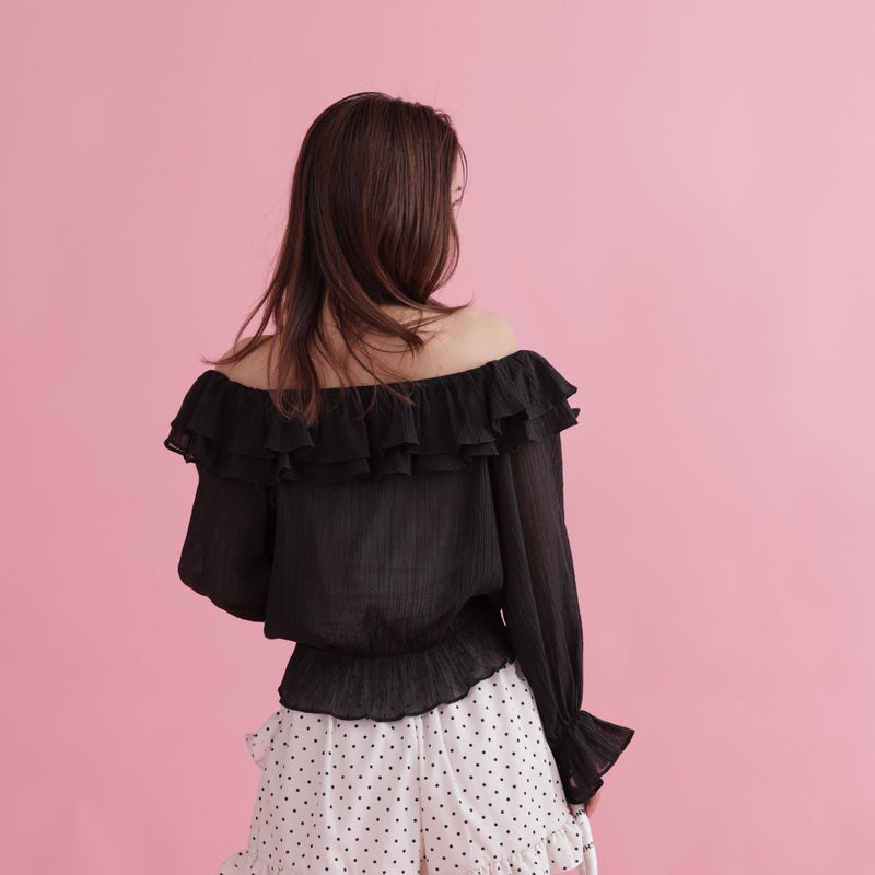 Ruffles Collar Blouse - MAISON MARBLE