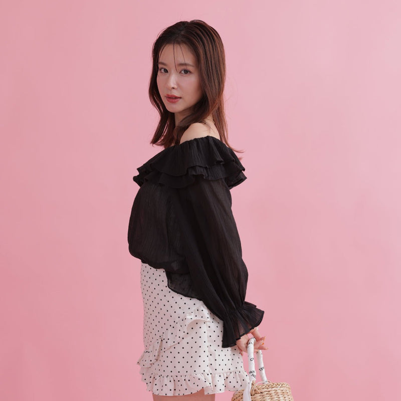 Ruffles Collar Blouse - MAISON MARBLE