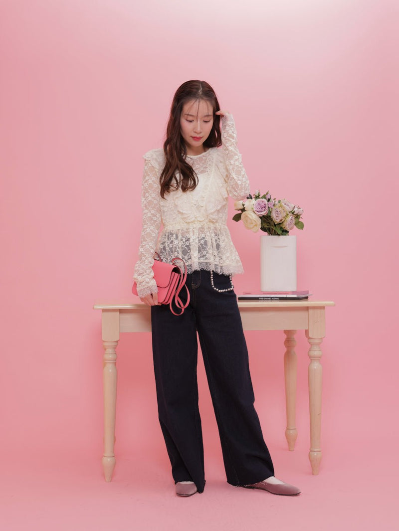Scarlette Lace Blouse - MAISON MARBLE